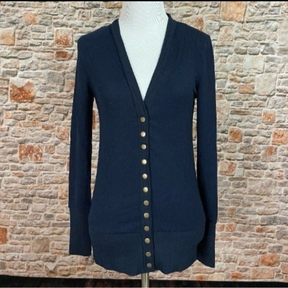 Fashion Apparel & Accessories Since 1999 Sweaters - NWT Women’s Navy Blue Snap Button Sweater Cardigan size XS